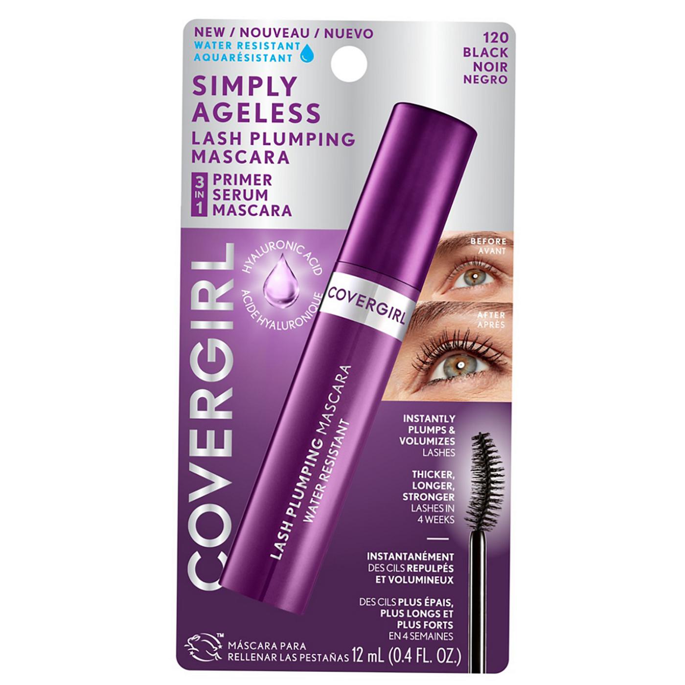 Covergirl Simply Ageless Lash Plumping Water Resistant Mascara - Black; image 1 of 10