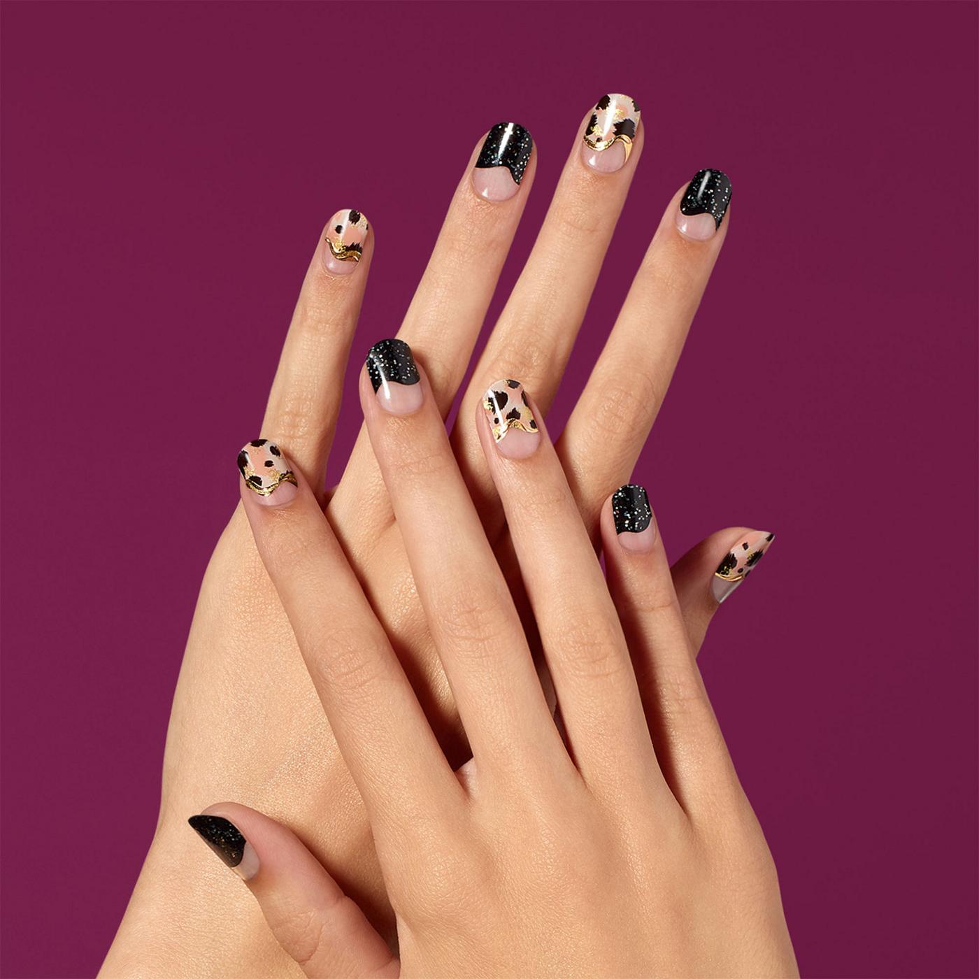 Dashing Diva Glaze Gel Nail Art Strips - Cheetah Drip - Shop Nail