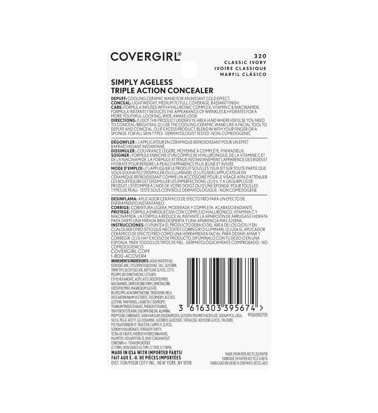 Covergirl Triple Action Concealer Classic Ivory; image 2 of 2