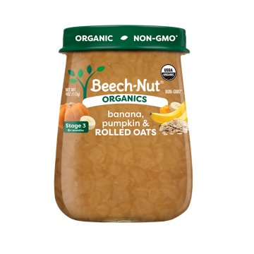 Beech-Nut Organics Stage 3 Baby Food - Banana Pumpkin & Rolled Oats