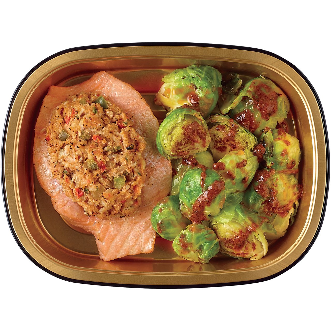 Meal Simple by HEB CrawfishStuffed Salmon & Brussels Sprouts Shop