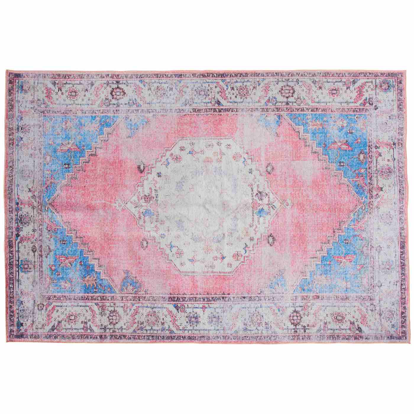 Haven + Key Mid Medal Area Rug Red & Blue Shop Rugs & Mats at HEB