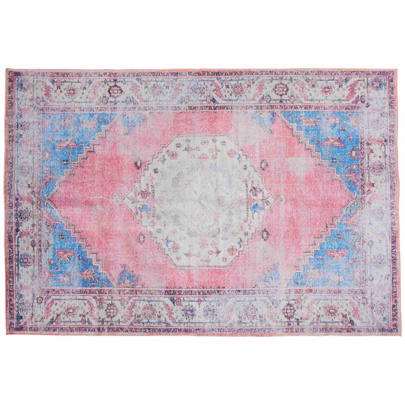 Haven + Key Mid Medal Area Rug - Red & Blue; image 1 of 2