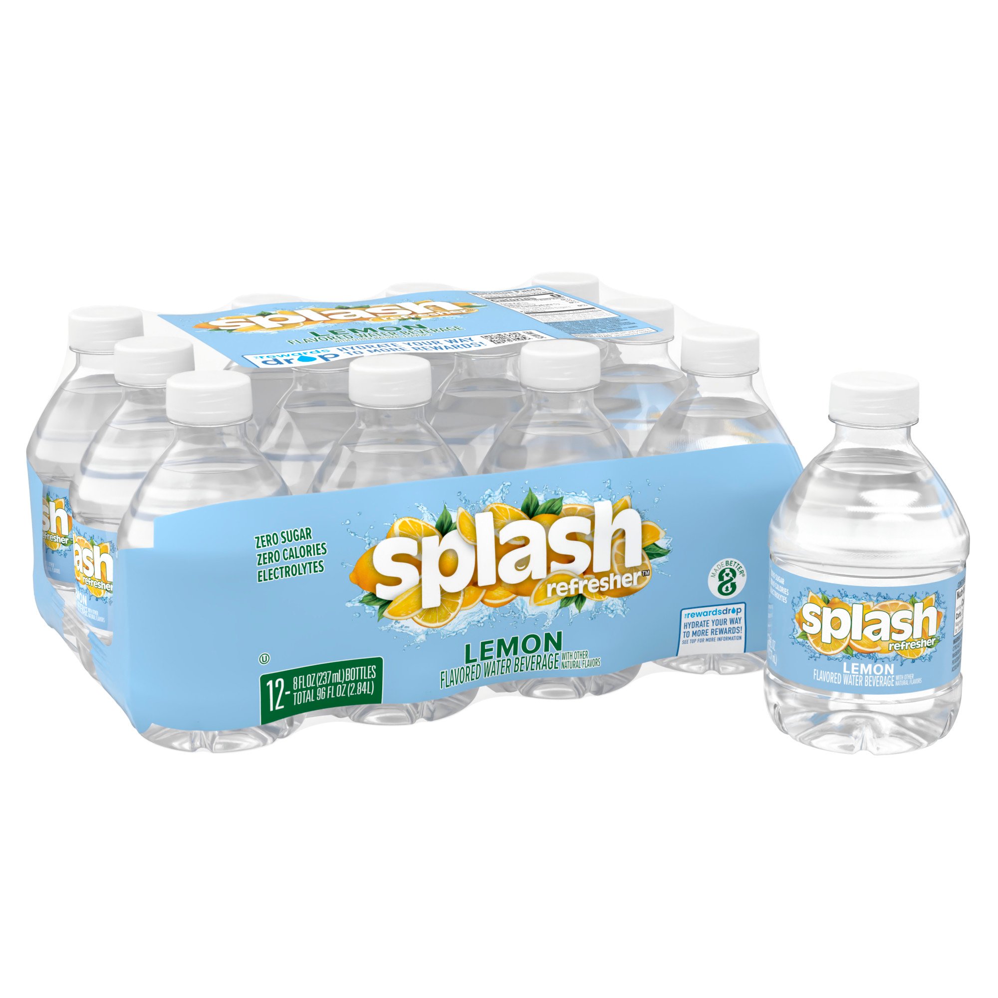 Splash Blast Lemon Flavored Water 8 oz Bottles Shop Water at HEB