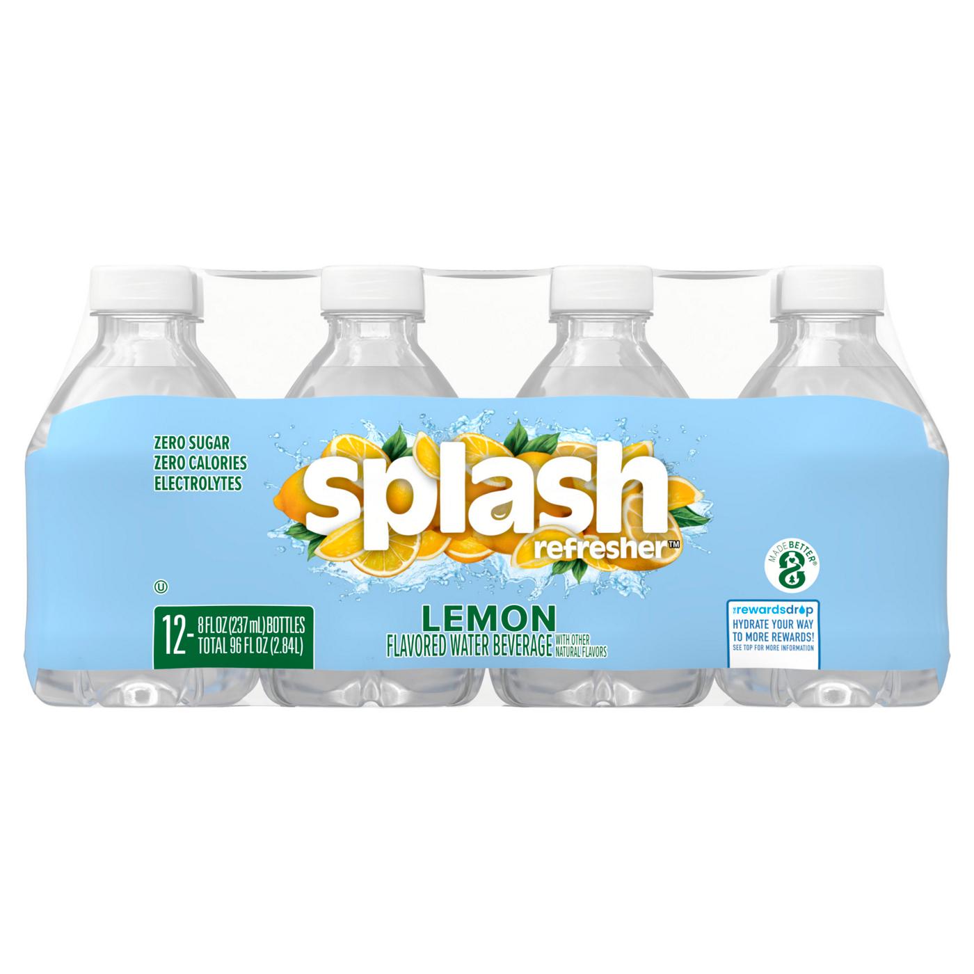 SPLASH Lemon Flavor Water Beverage 8 oz Bottles; image 3 of 6