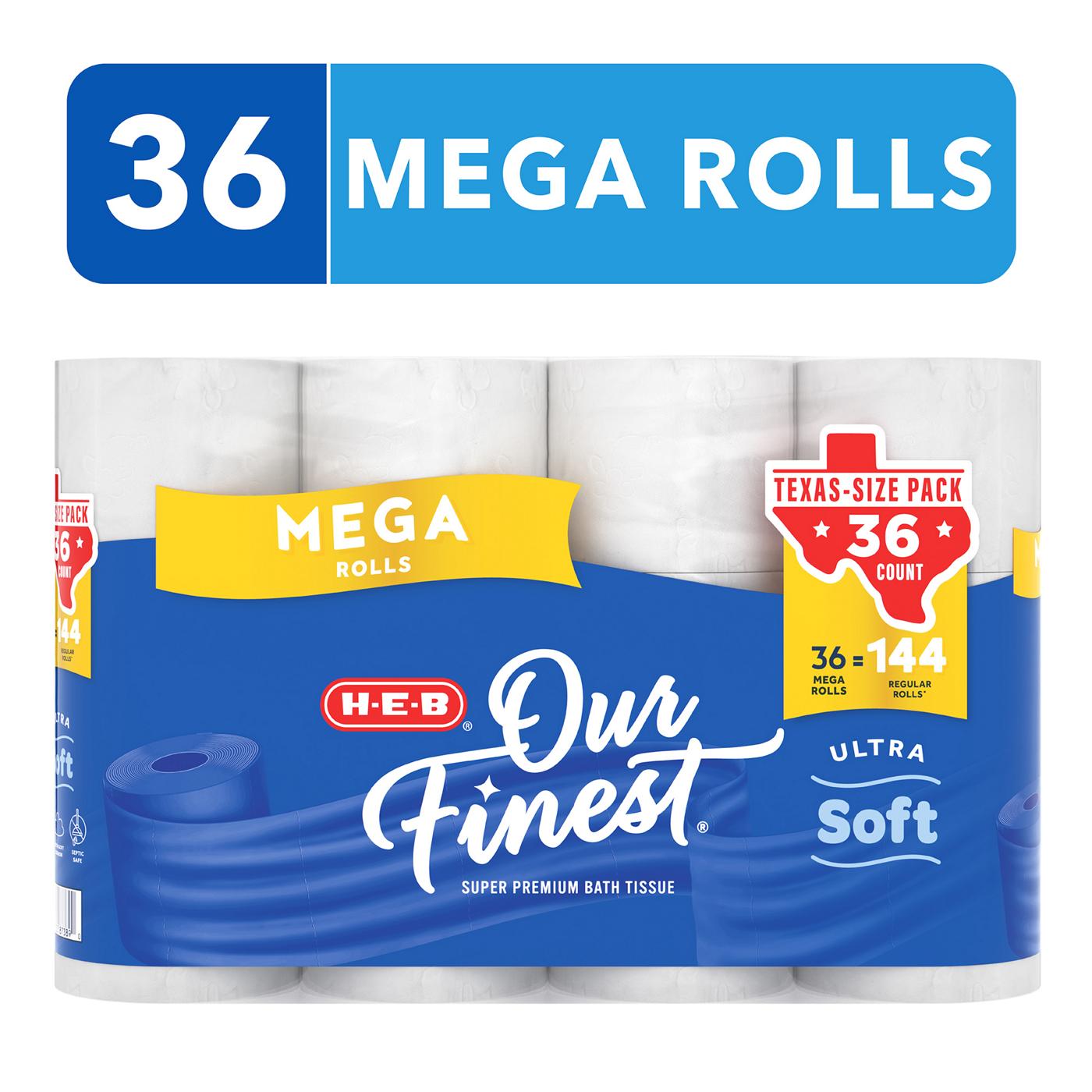 H-E-B Our Finest Ultra Soft Toilet Paper - Texas-Size Pack; image 2 of 5