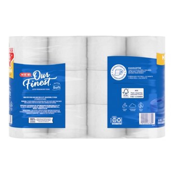 H-E-B Our Finest Ultra Soft Toilet Paper - Texas-Size Pack, 36 Mega Rolls