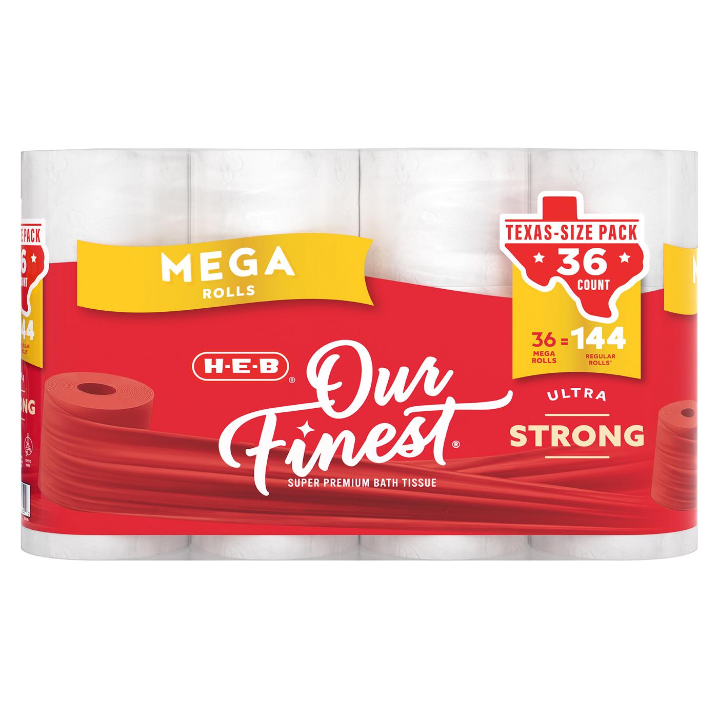 H-E-B Our Finest Ultra Strong Toilet Paper - Texas-Size Pack; image 1 of 6