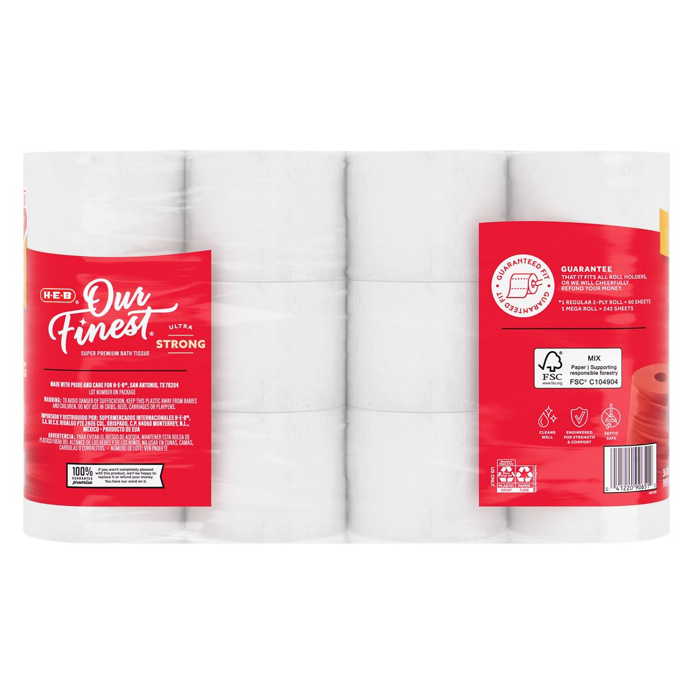 H-E-B Our Finest Ultra Strong Toilet Paper - Texas-Size Pack; image 6 of 6
