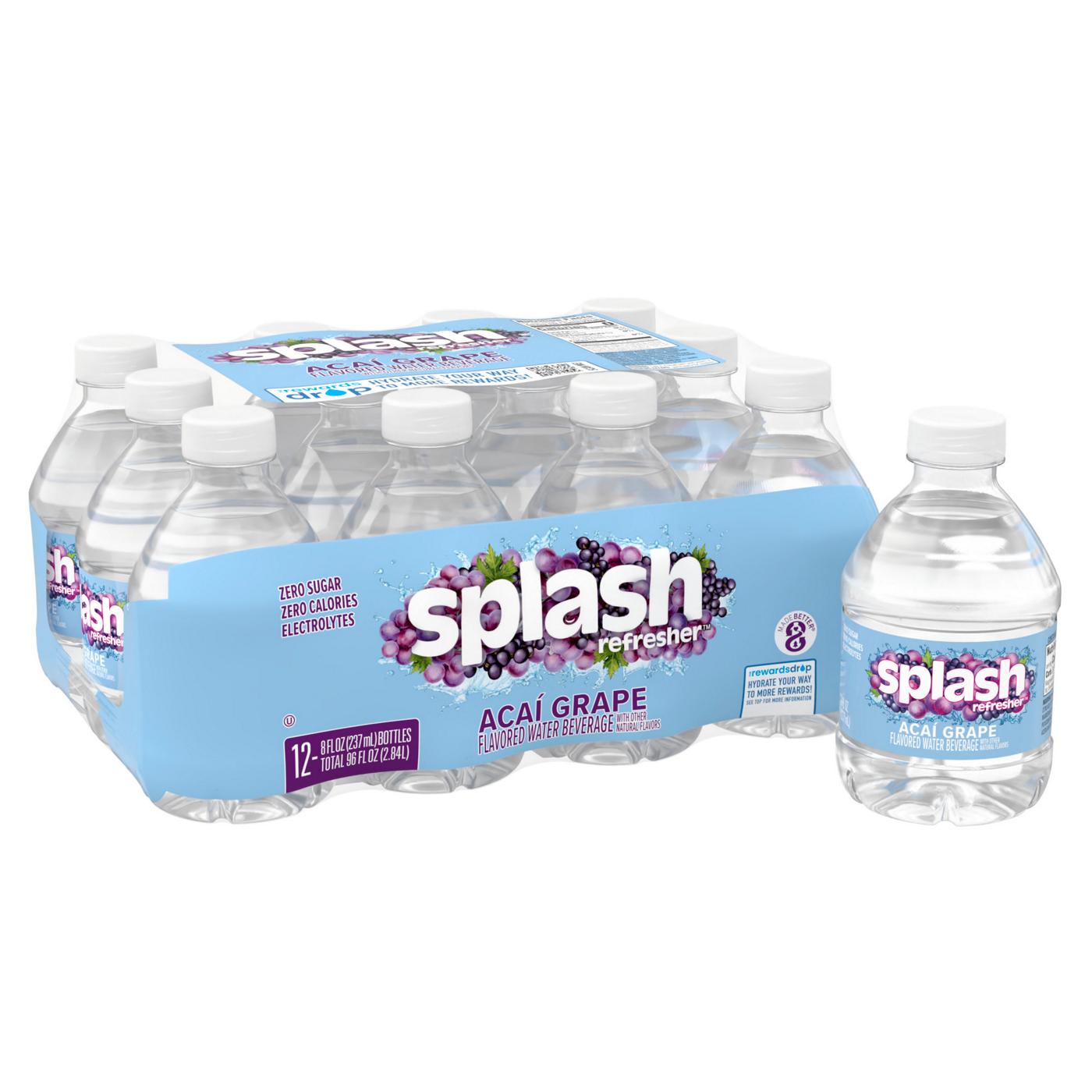 SPLASH Acai Grape Flavor Water Beverage 8 oz Bottles; image 1 of 5