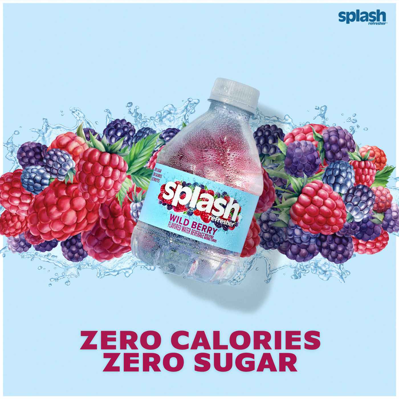 SPLASH Wild Berry Flavor Water Beverage 8 oz Bottles; image 3 of 7