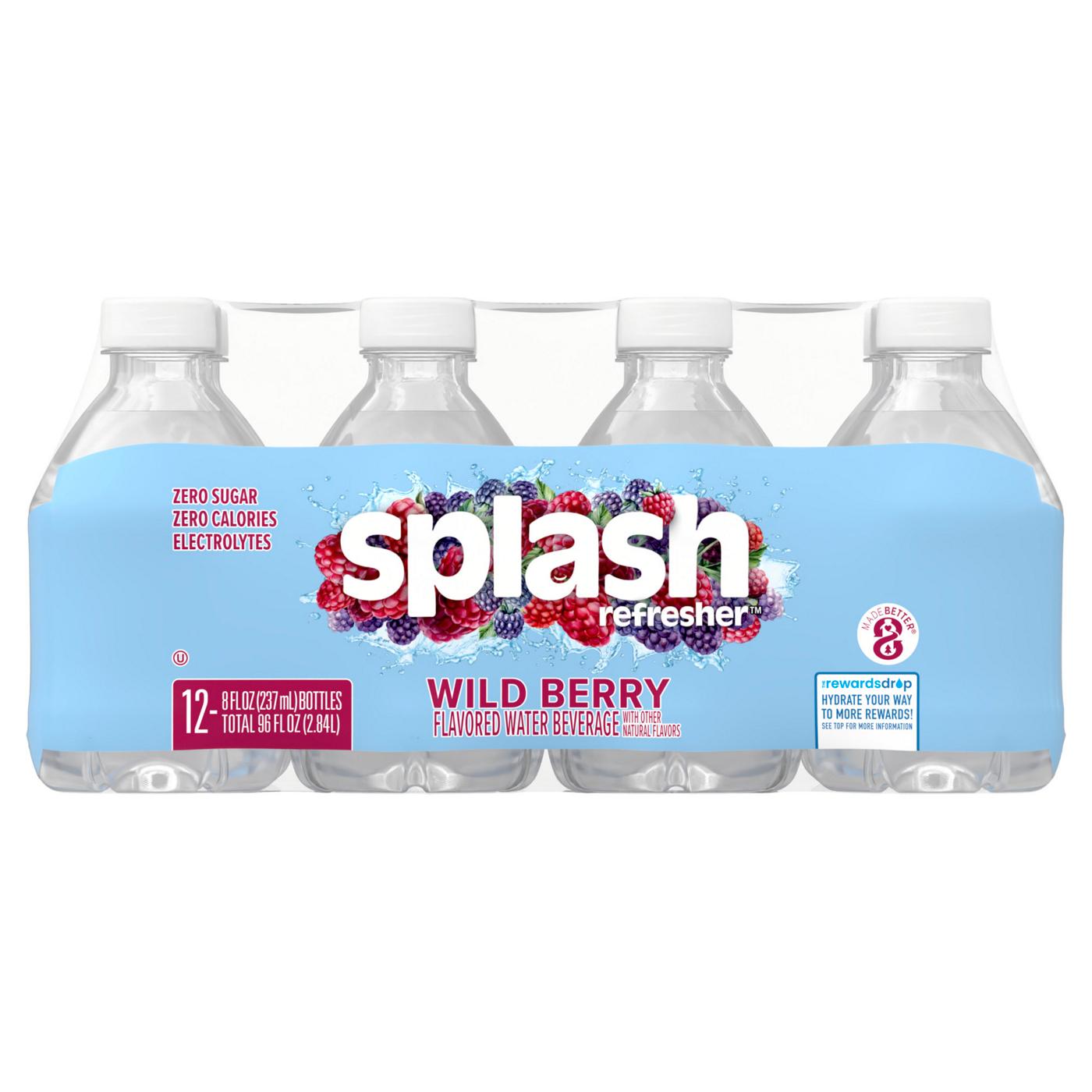 SPLASH Wild Berry Flavor Water Beverage 8 oz Bottles; image 4 of 7