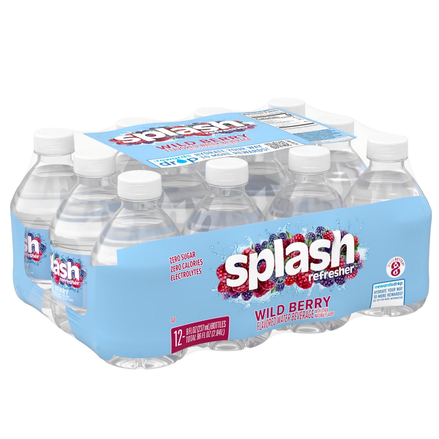 SPLASH Wild Berry Flavor Water Beverage 8 oz Bottles; image 7 of 7