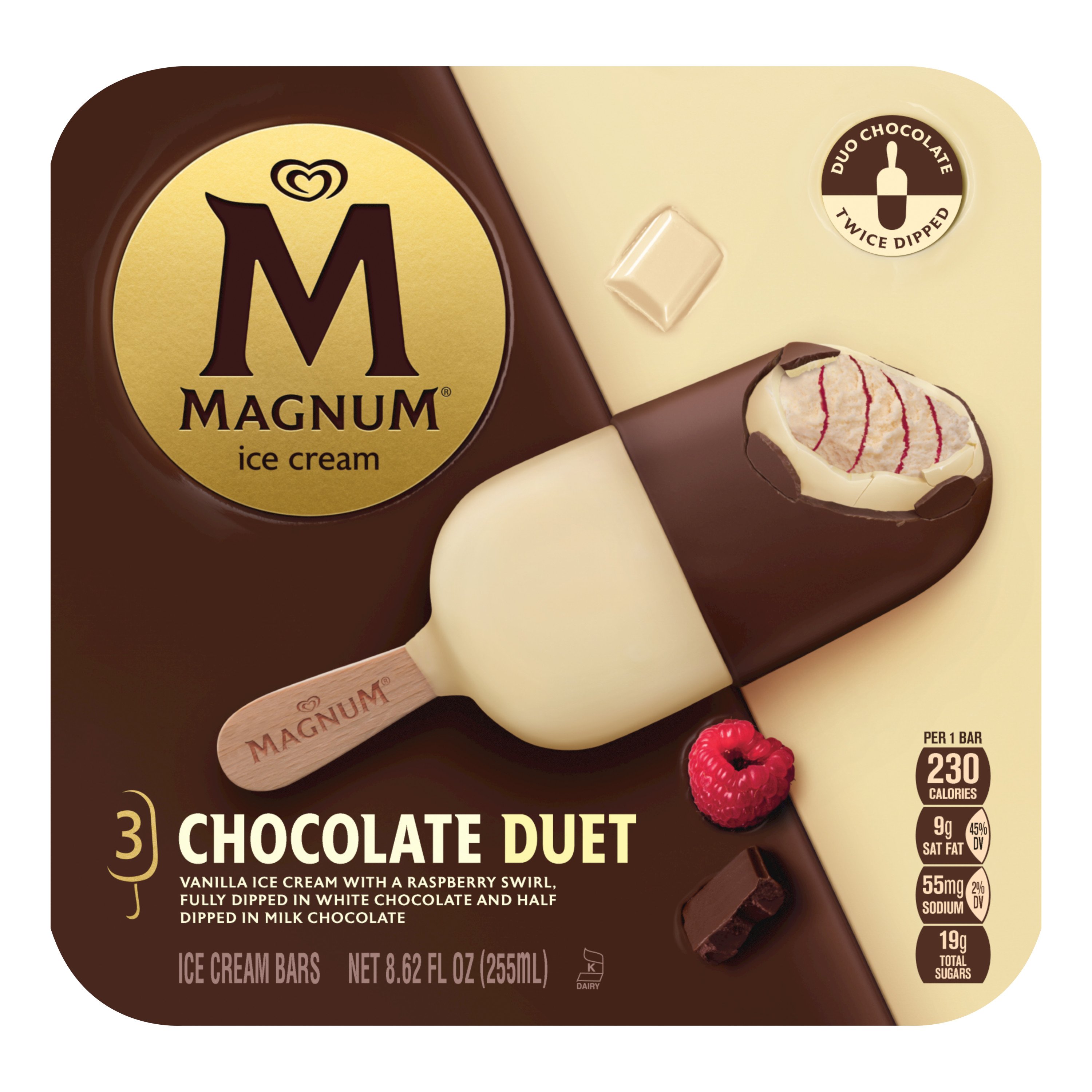 Magnum Chocolate Duet Ice Cream Bars - Shop Bars & Pops at H-E-B