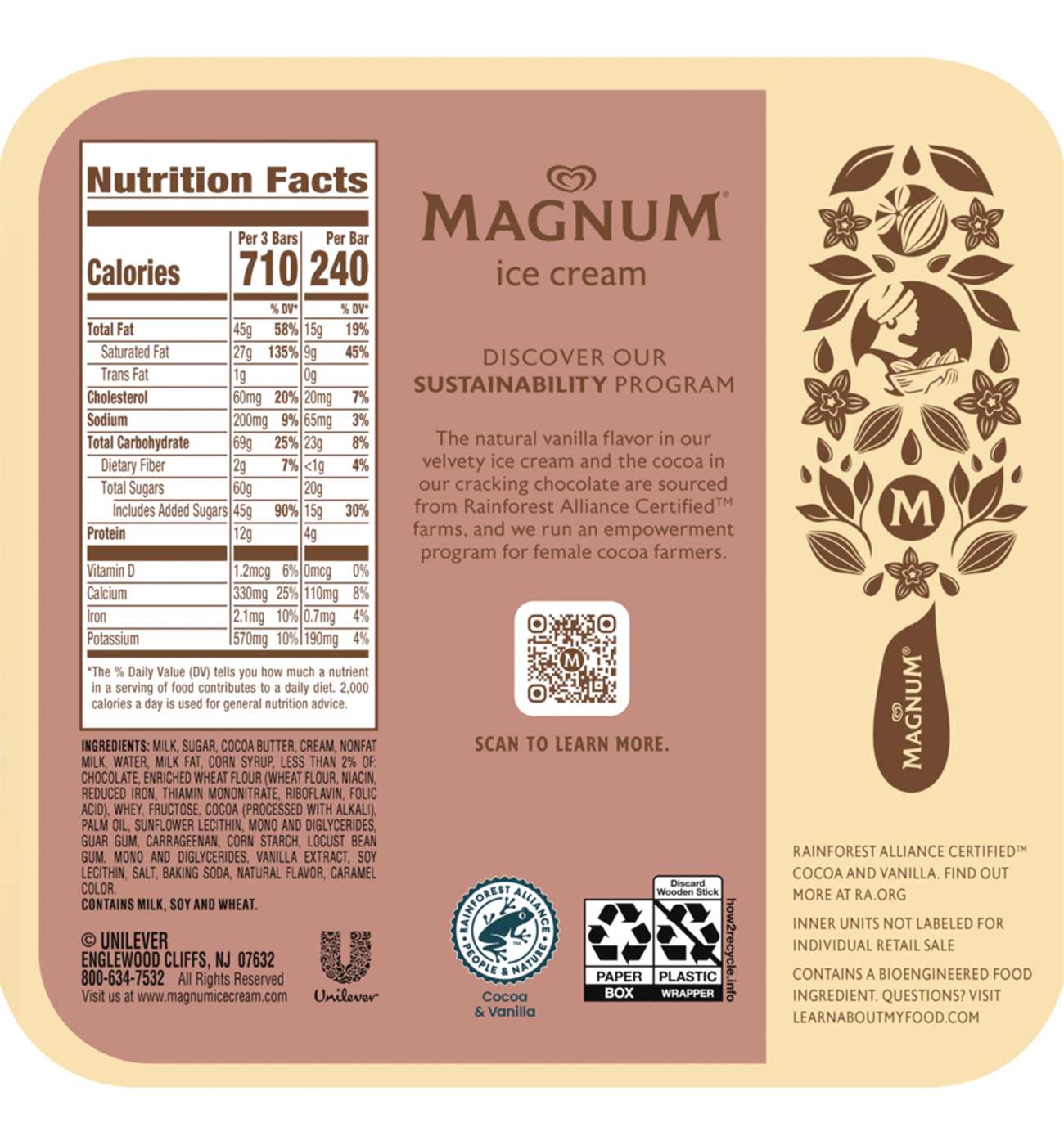 Magnum Cookie Duet Ice Cream Bars; image 3 of 8