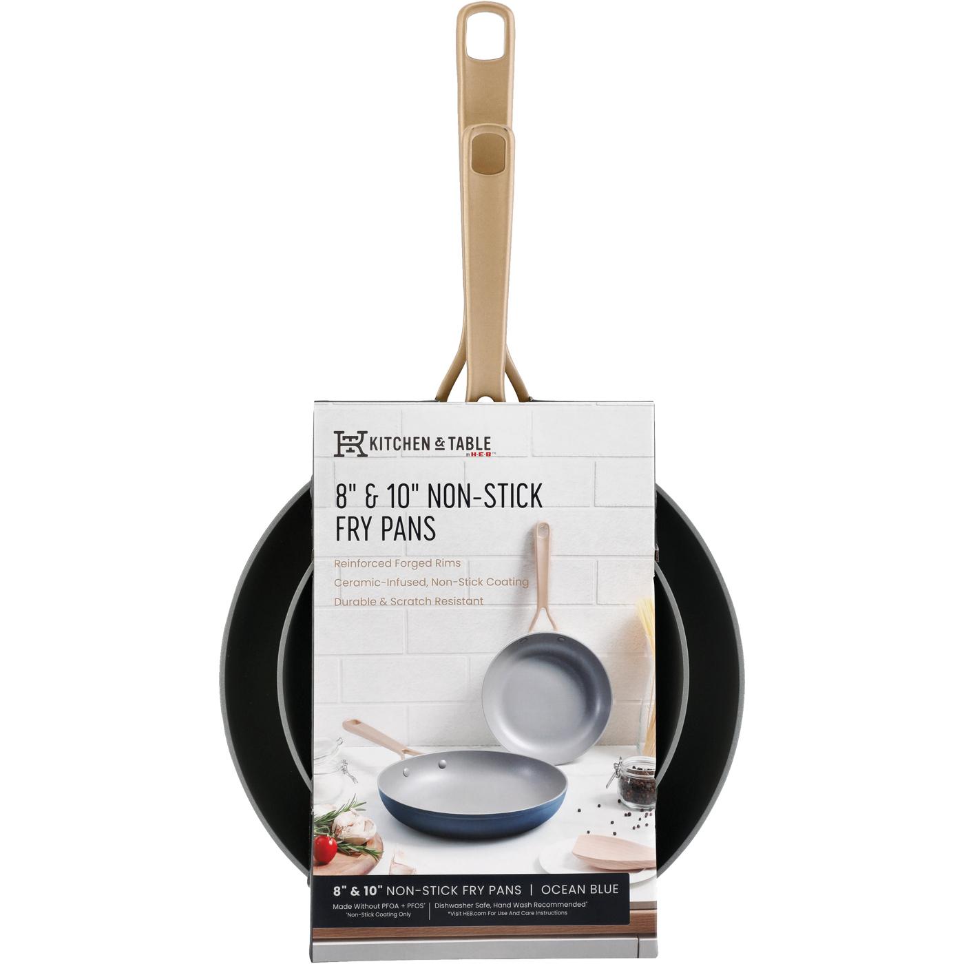 Kitchen & Table by H-E-B Non-Stick Fry Pans - Ocean Blue; image 2 of 3