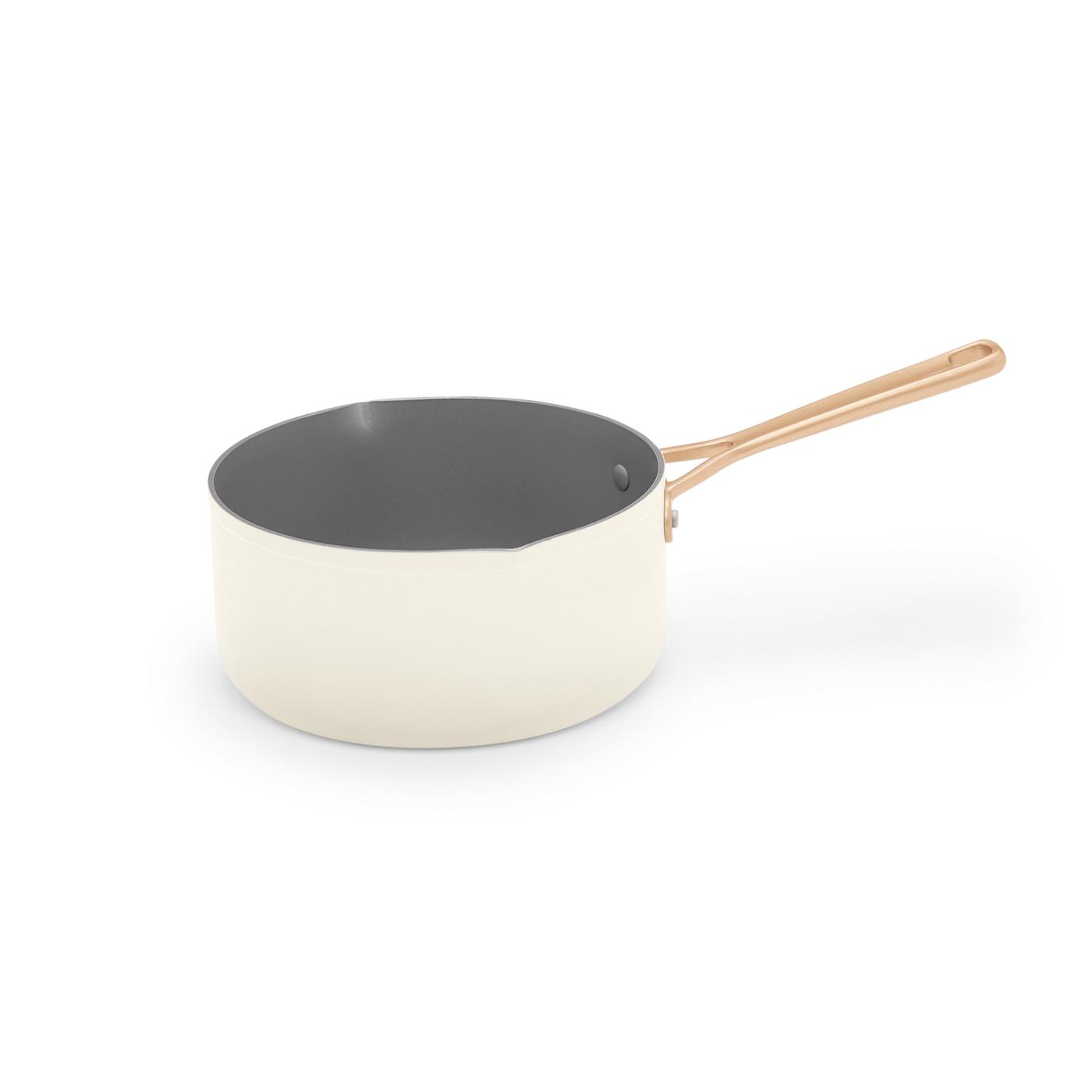 Kitchen & Table by H-E-B Non-Stick Saucepan - Cloud White; image 7 of 7