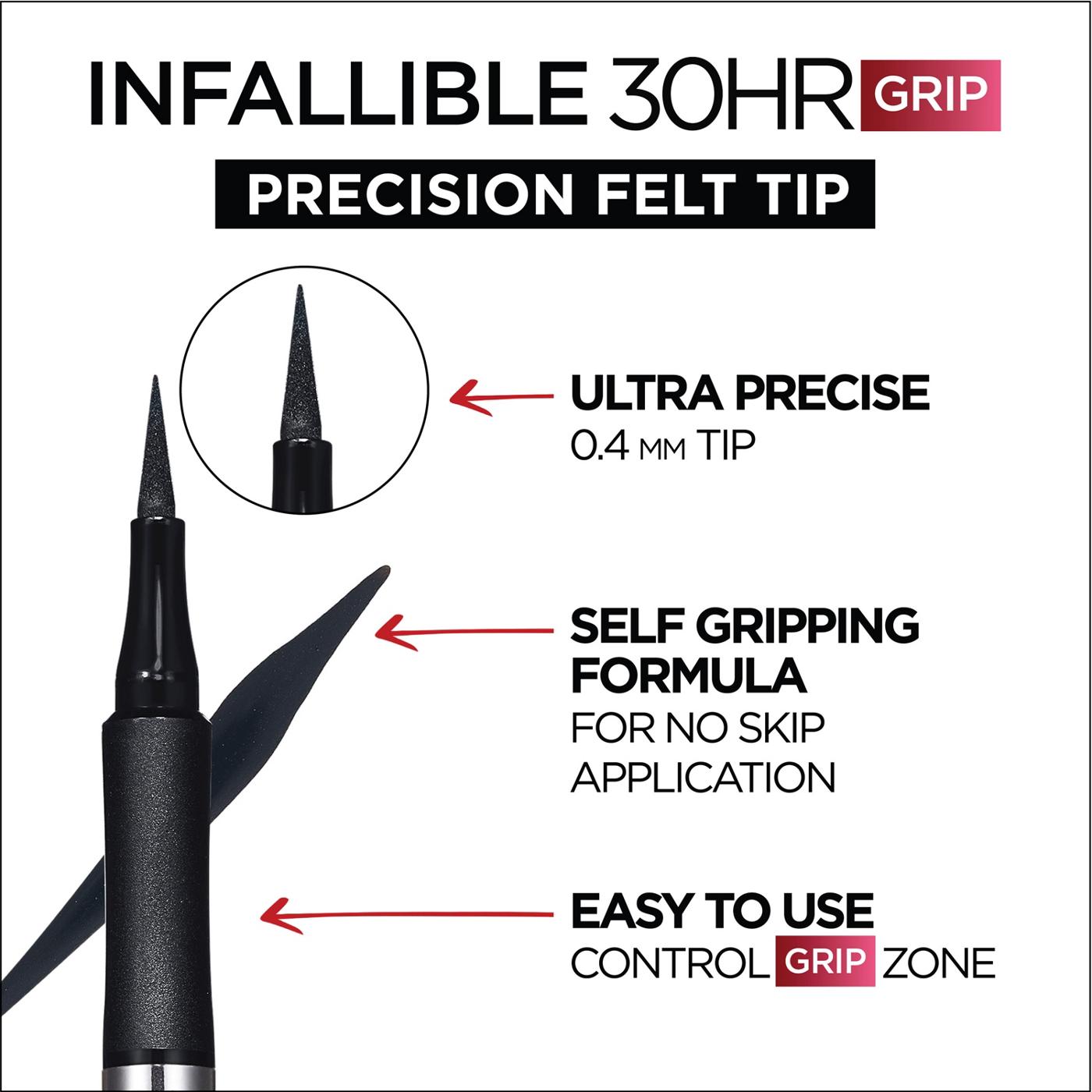 L'Oréal Paris Infallible Grip Precision Felt Waterproof Eyeliner - Brown; image 3 of 5