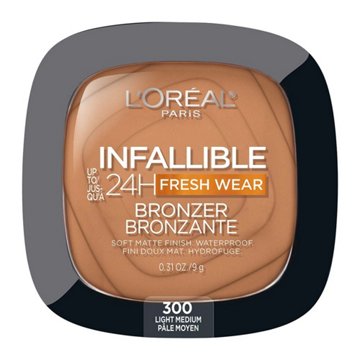 L'Oréal Paris Infallible 24 Hour Fresh Wear Soft Matte Bronzer - 300 Light Medium, 0.31 oz