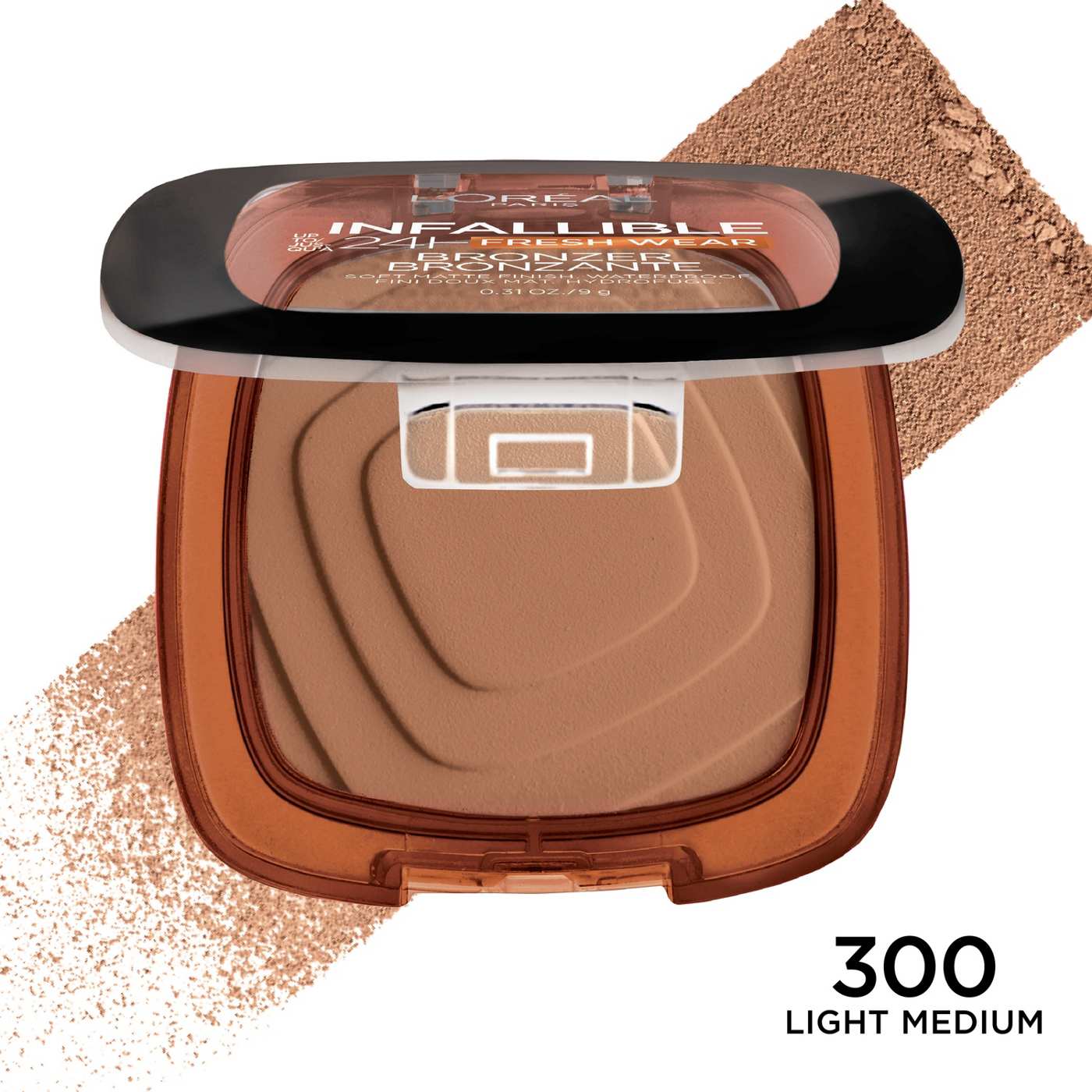 L'Oréal Paris Infallible 24 Hour Fresh Wear Soft Matte Bronzer - 300 Light Medium; image 3 of 4