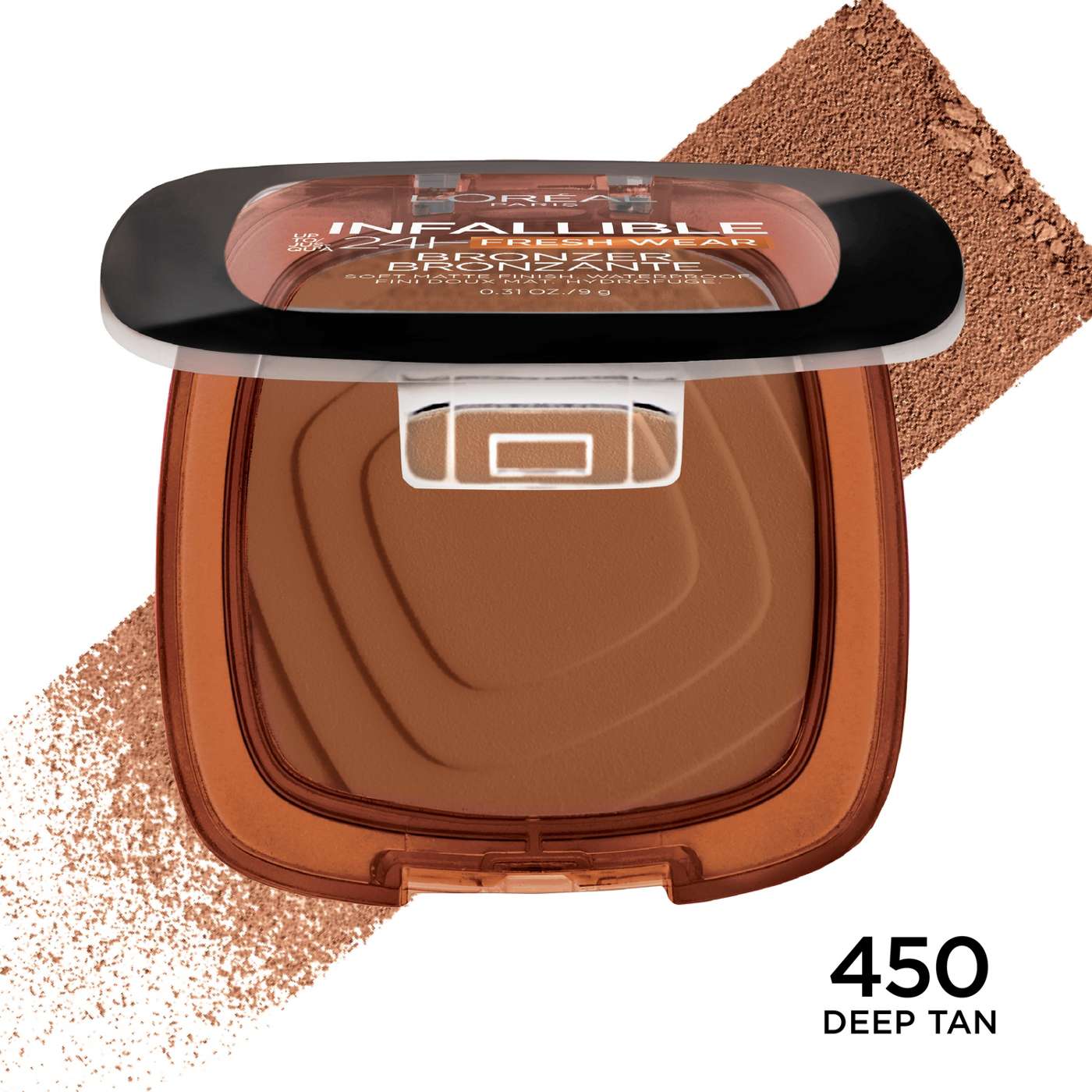L'Oréal Paris Infallible 24 Hour Fresh Wear Soft Matte Bronzer - 450 Deep Tan; image 4 of 5