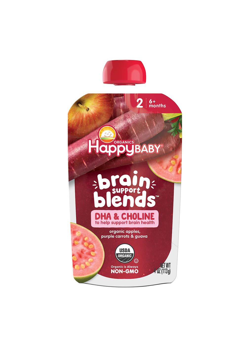 Happy Baby Organics Brain Support Blends Pouch - Apples Purple Carrots & Guava; image 1 of 2