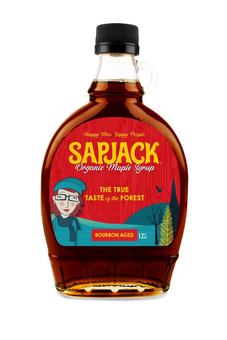 Sapjack Organic Bourbon Aged Maple Syrup; image 1 of 2