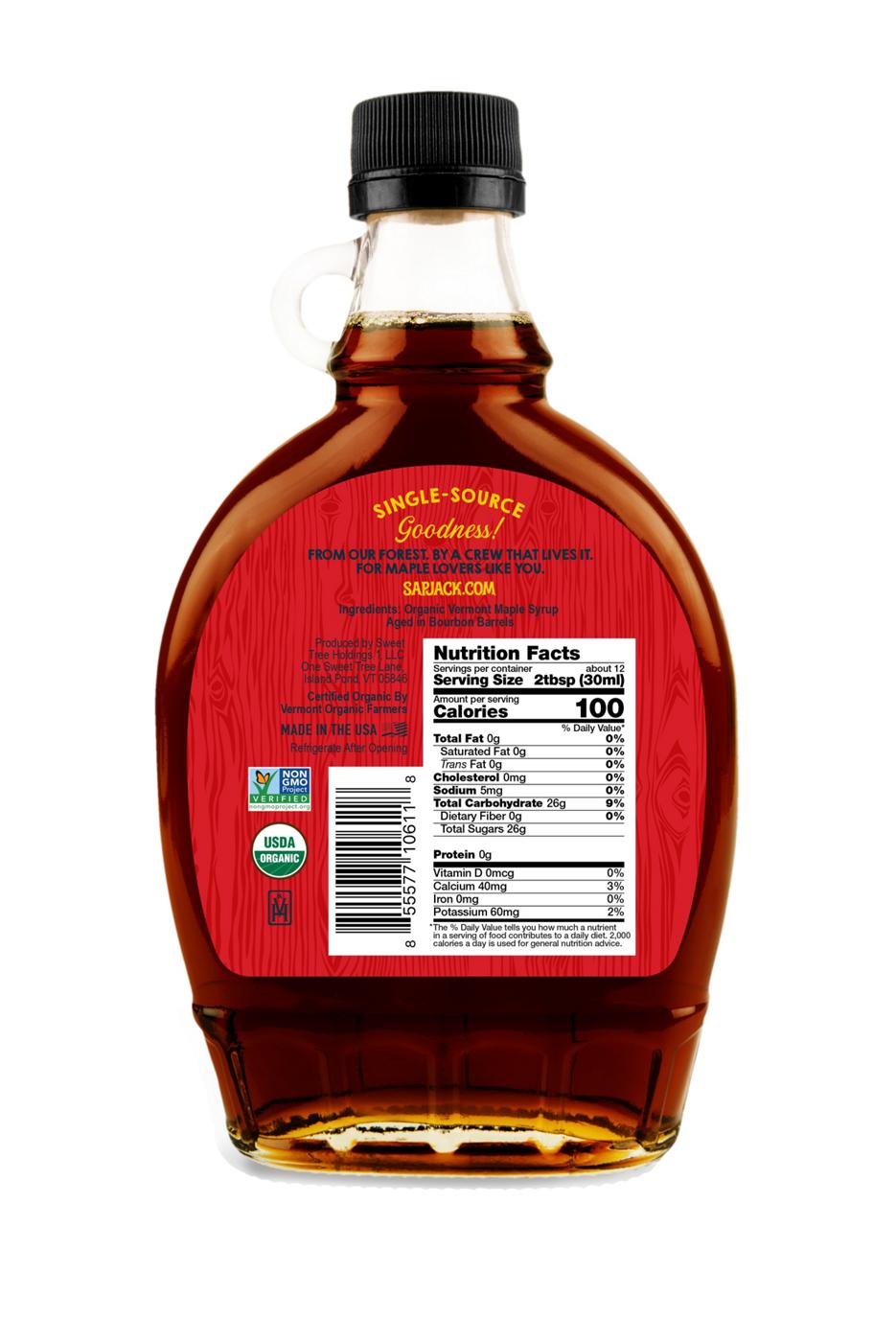 Sapjack Organic Bourbon Aged Maple Syrup; image 2 of 2