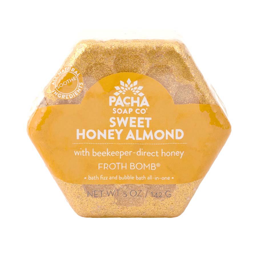 Pacha Soap Co. Froth Bomb Sweet Honey Almond Shop Bubble Bath & Salts at HEB