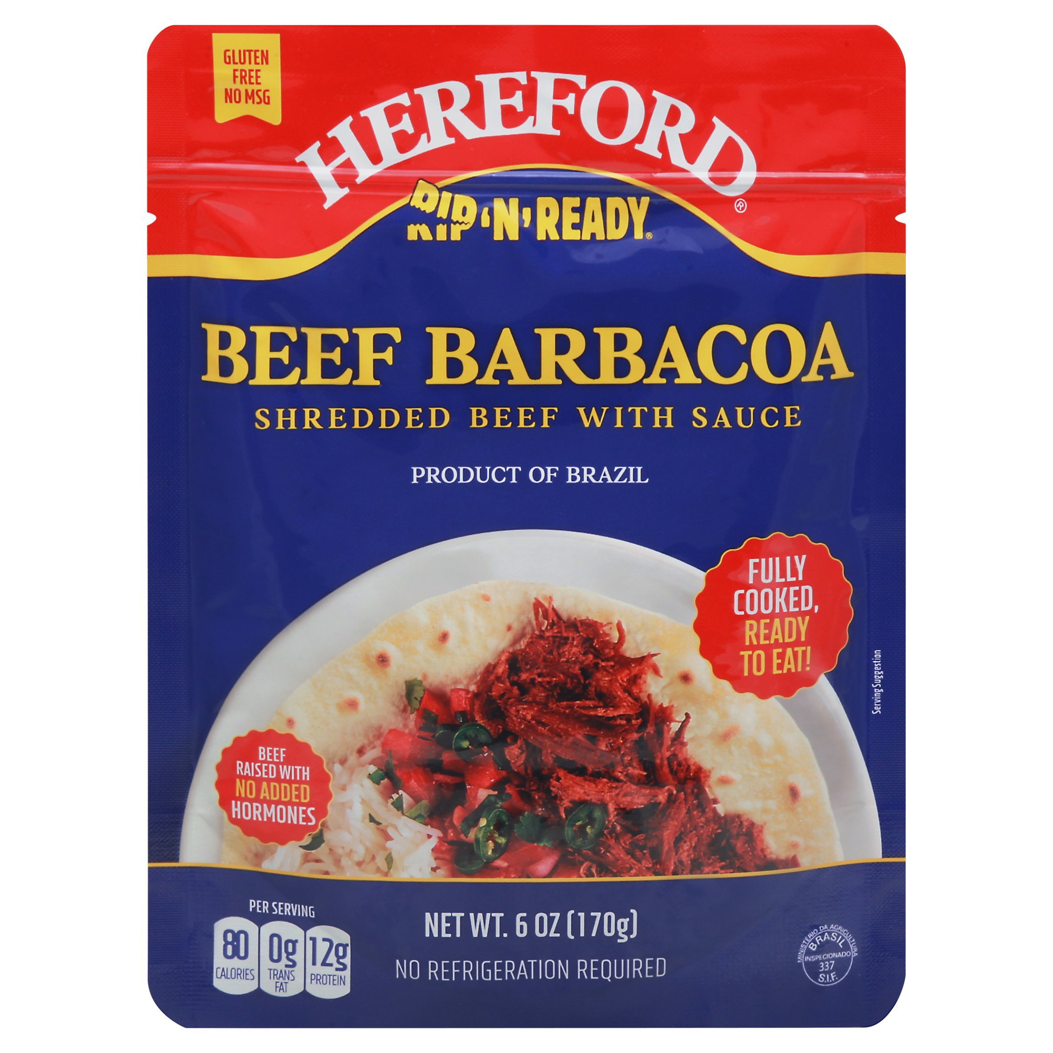 Hereford Rip 'n' Ready Beef Barbacoa Shredded Beef with Sauce Shop