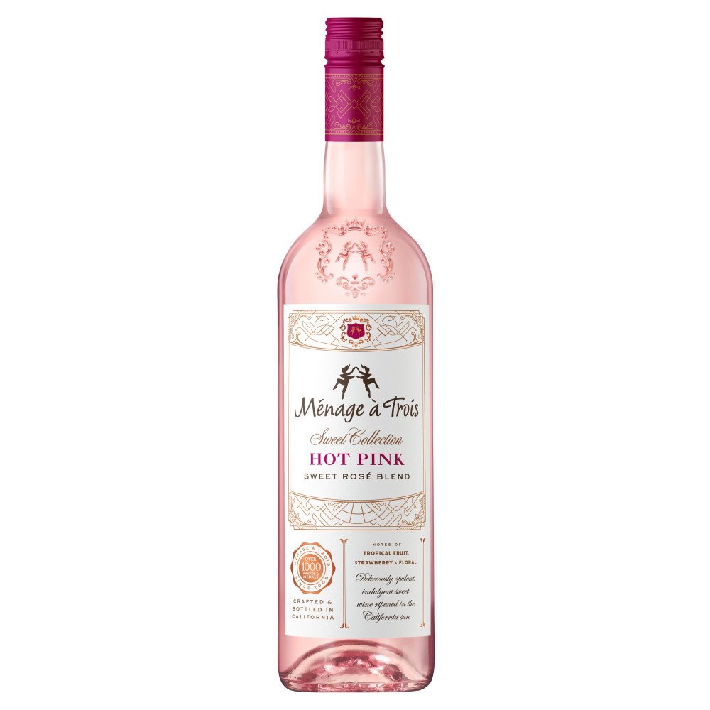 Ménage à Trois Hot Pink Sweet Rosé Blend Wine Shop Wine at HEB