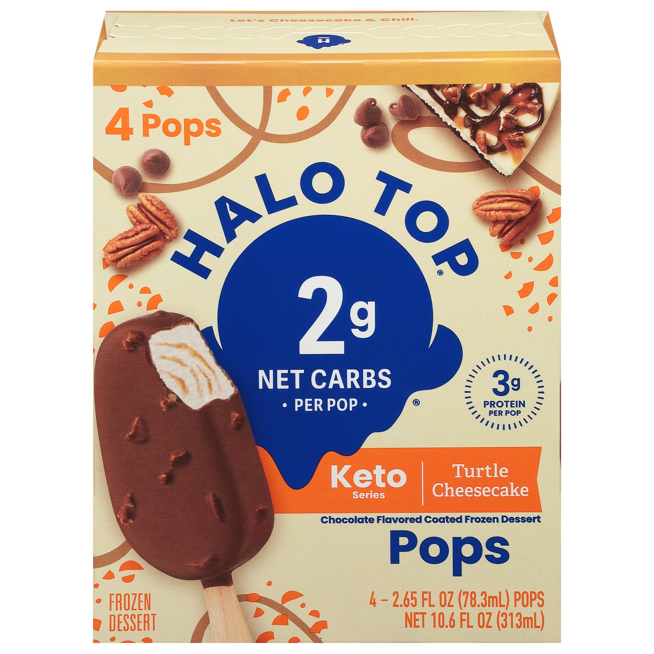 Halo Top Turtle Cheesecake Frozen Dessert Pops Shop Bars & pops at HEB