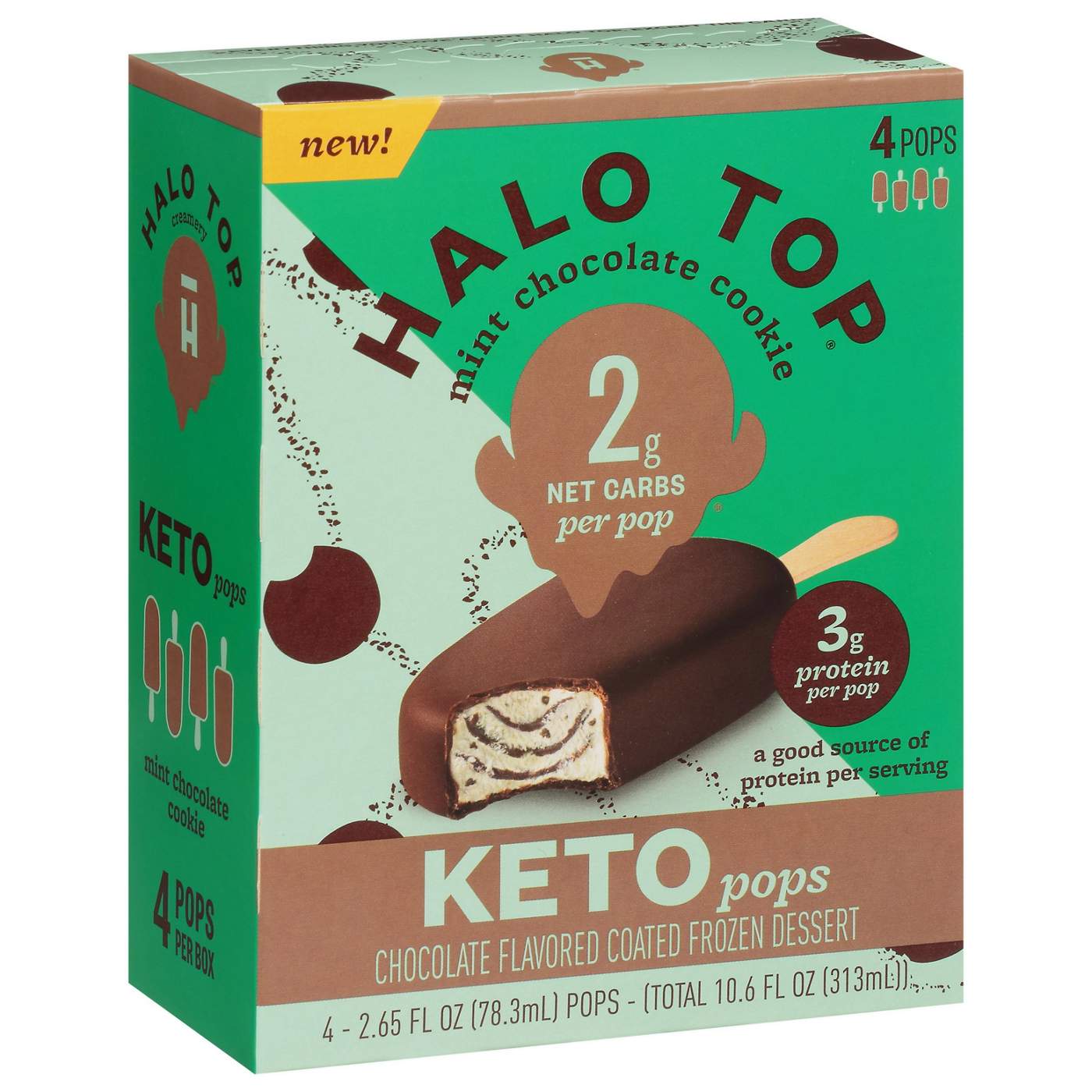 Halo Top Mint Chocolate Cookie Keto Pops; image 1 of 2