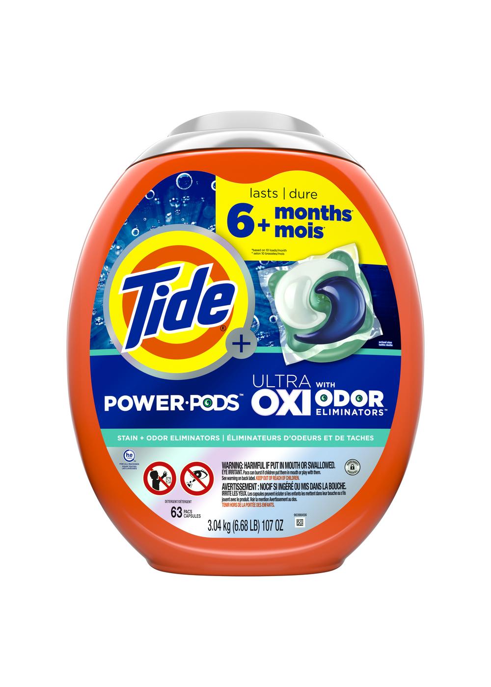 Tide Power PODS Ultra Oxi HE Laundry Detergent Pacs; image 4 of 10