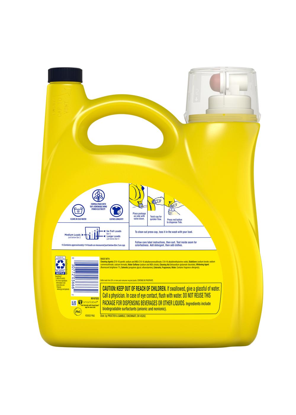 Tide Simply Clean & Fresh HE Liquid Laundry Detergent, 114 Loads