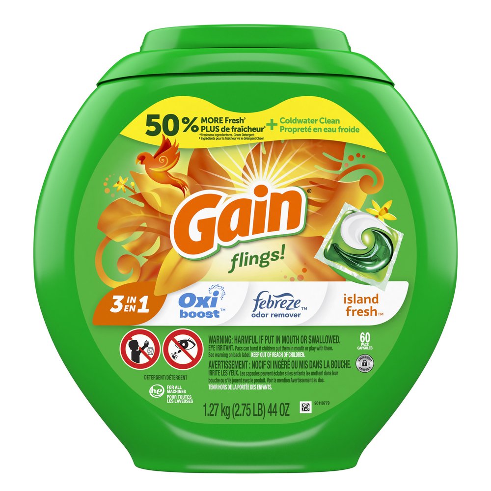 Gain Flings! Island Fresh HE Laundry Detergent Pacs Shop Laundry at HEB