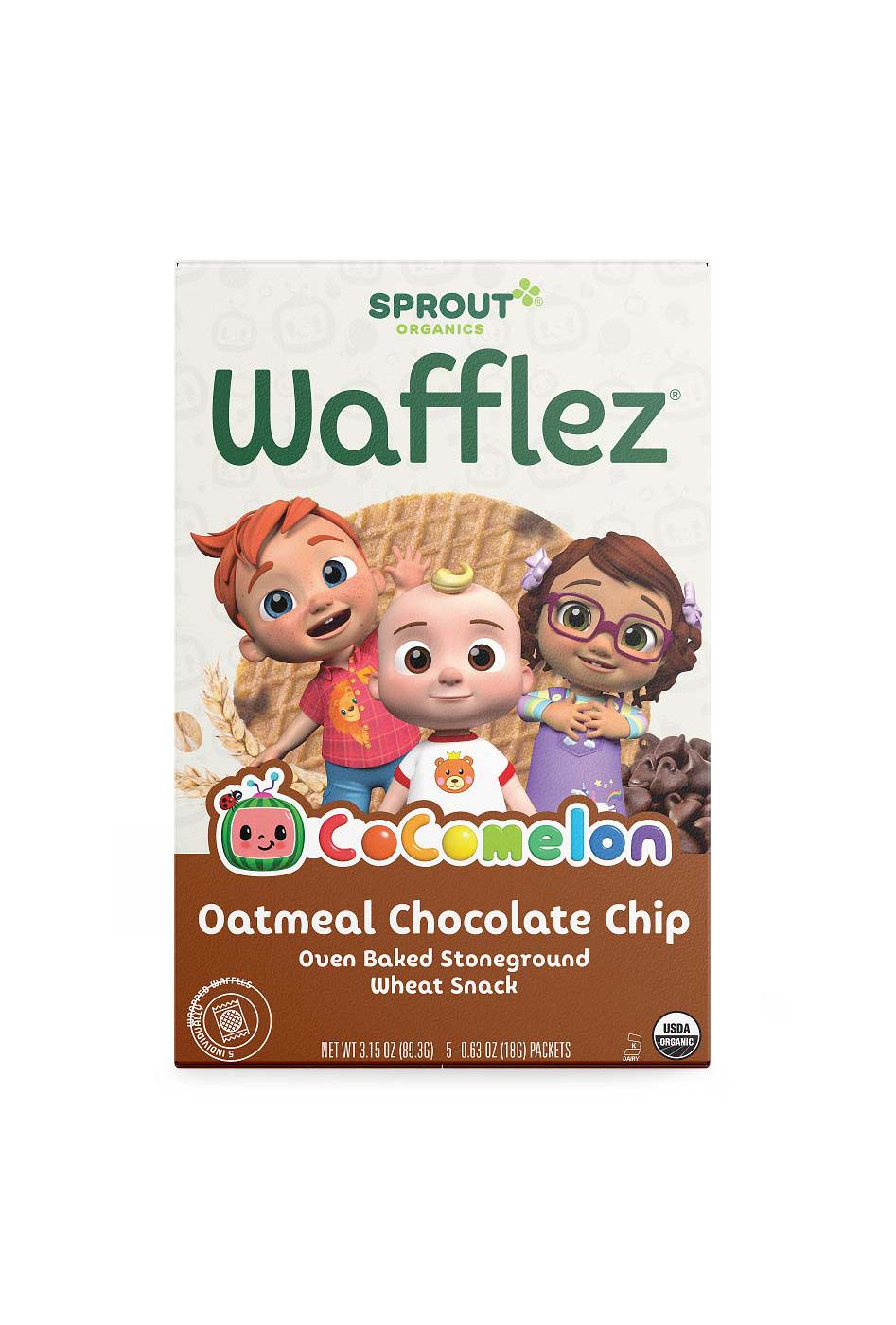 Sprout Organics CoComelon Wafflez - Oatmeal Chocolate Chip; image 1 of 2