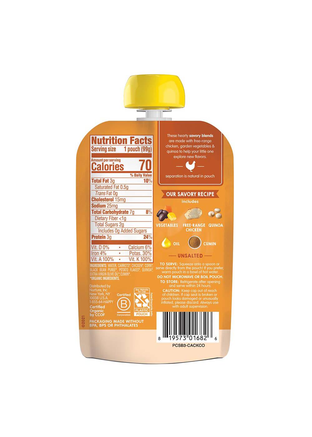 Happy Baby Organics Stage 3 Pouch Chicken Vegetable & Quinoa Fiesta