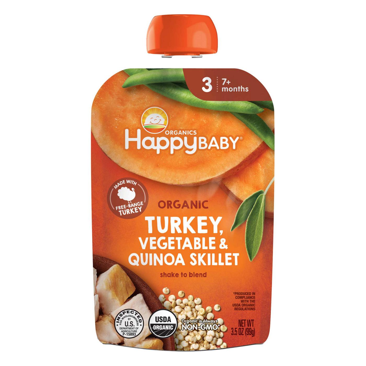 Happy Baby Organics Stage 3 Pouch - Turkey Vegetable & Quinoa Skillet; image 1 of 2