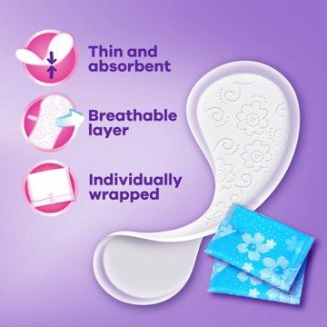 Always Daily Fresh Thin Liners - Regular Absorbency, Scented Panty Liners, 72 ct