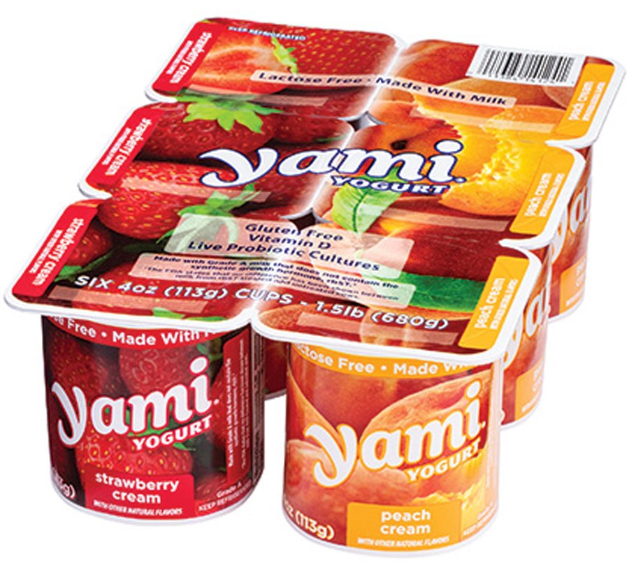 Yami Strawberry Peach Multipack Yogurt, 6 ct | Central Market