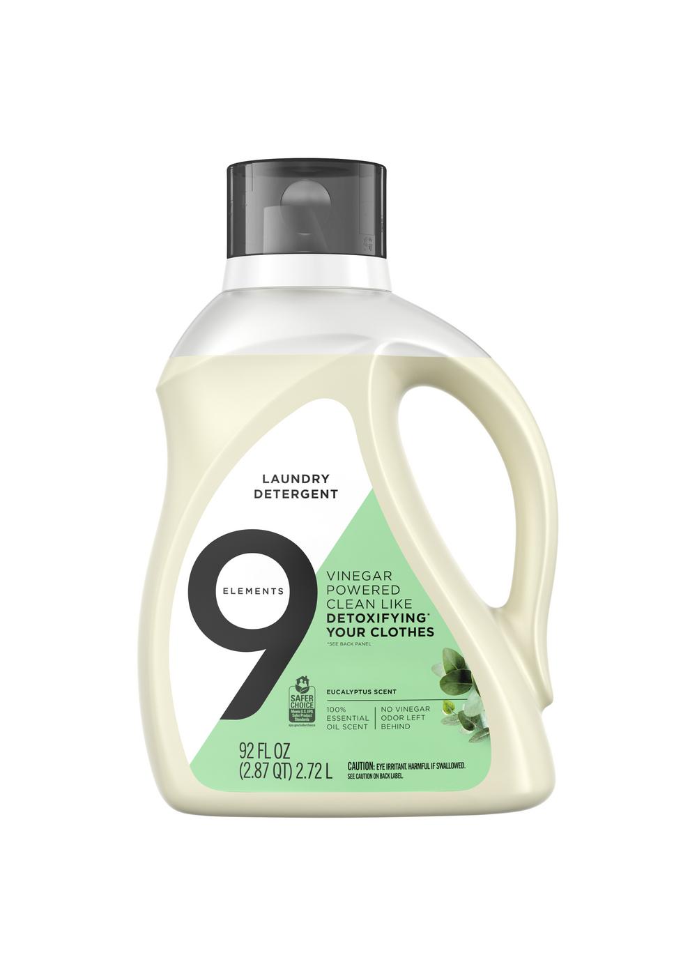 9 Elements Liquid Laundry Detergent, 64 Loads - Eucalyptus; image 1 of 7