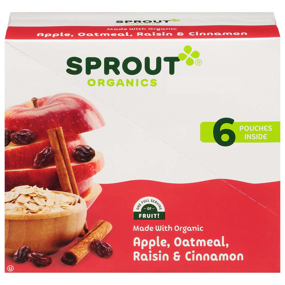 Sprout Organics Pouches - Apple Oatmeal Raisin & Cinnamon - Shop ...