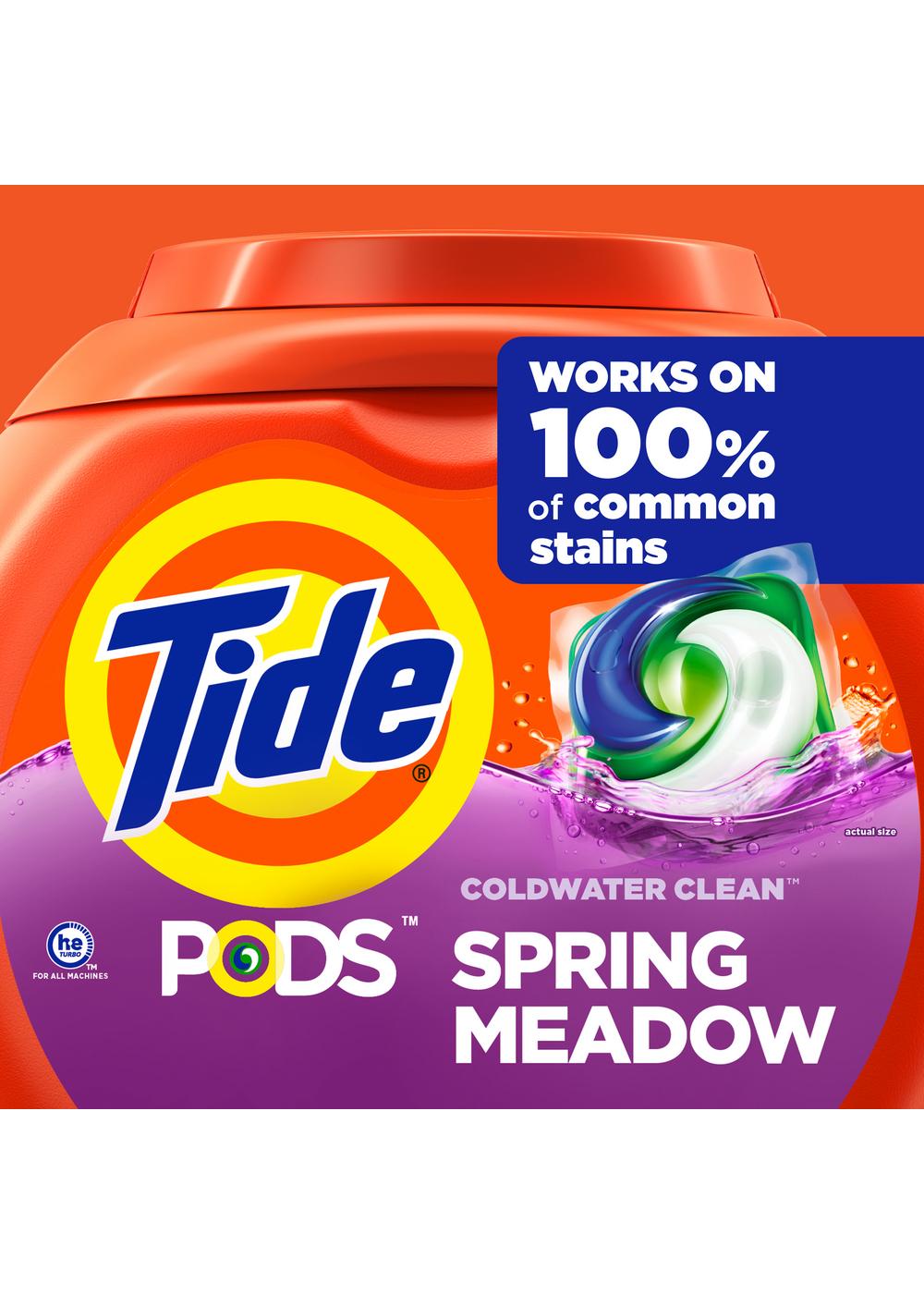 Tide PODS Coldwater Clean Spring Meadow HE Laundry Detergent Pacs; image 4 of 9