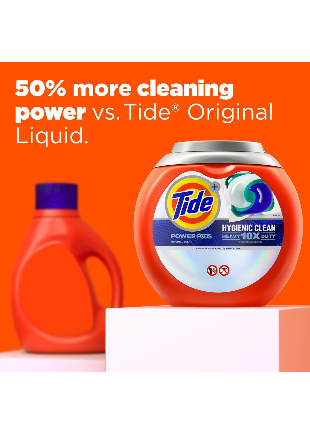 Tide Power PODS Hygienic Clean Original Scent HE Laundry Detergent Pacs; image 8 of 10