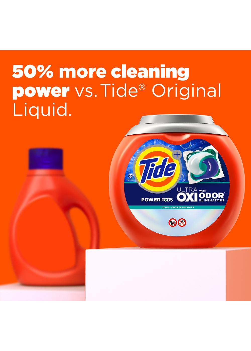 Tide Power PODS Ultra Oxi with Odor Eliminator HE Laundry Detergent Pacs; image 4 of 7