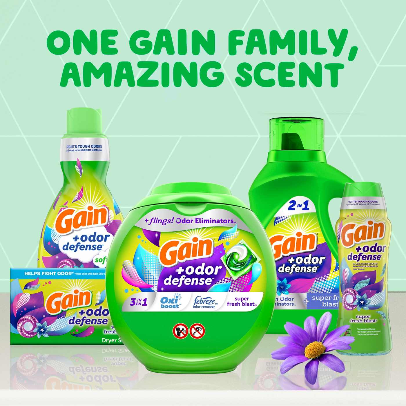 Gain Odor Defense Liquid Laundry Detergent, Super Fresh Blast Scent, 100 Loads; image 4 of 19