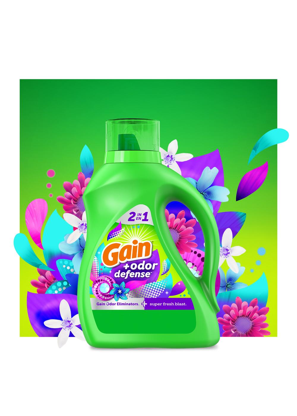 Gain + Odor Defense HE Liquid Laundry Detergent, 107 Loads - Super Fresh Blast; image 8 of 11