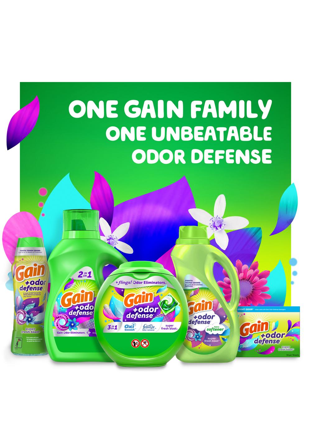 Gain + Odor Defense HE Liquid Laundry Detergent, 107 Loads - Super Fresh Blast; image 11 of 11