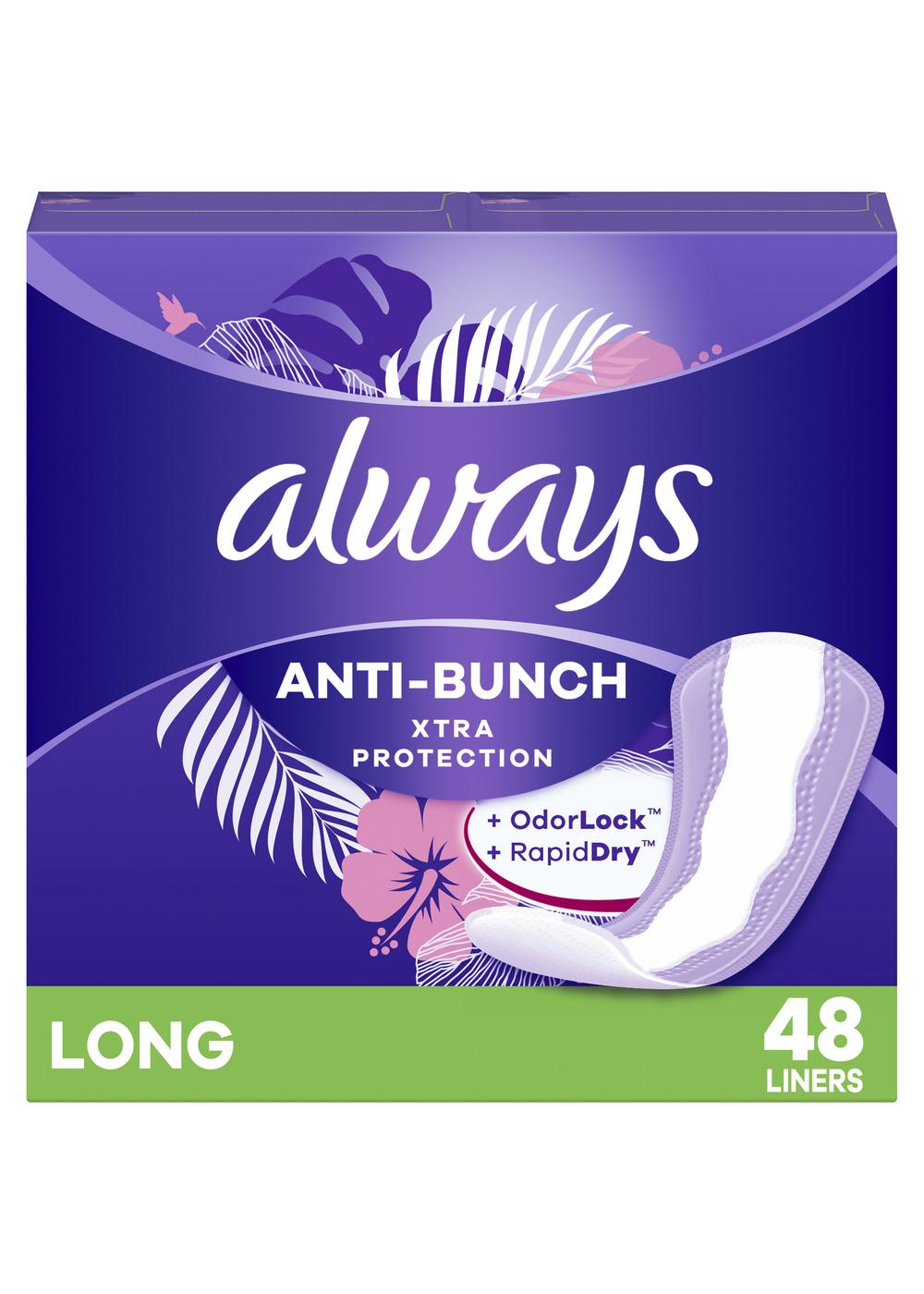 Always Anti-Bunch Xtra Protection Daily Liners Long Unscented; image 1 of 8